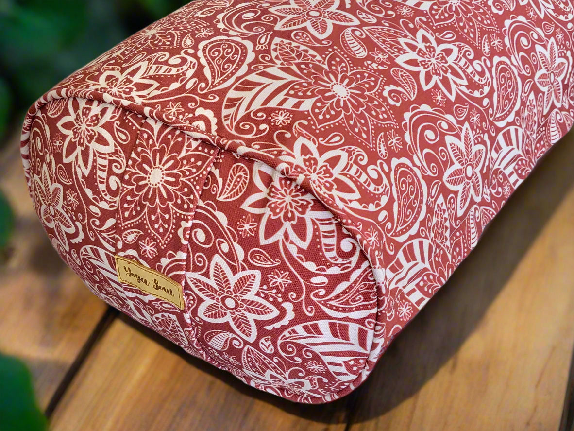 Oval Yoga Bolster | StarFlower| Rust - Yoga Soul