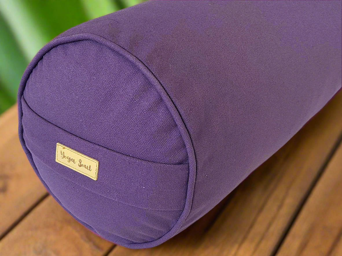 Round Yoga Bolster | Pure | Amethyst - Yoga Soul