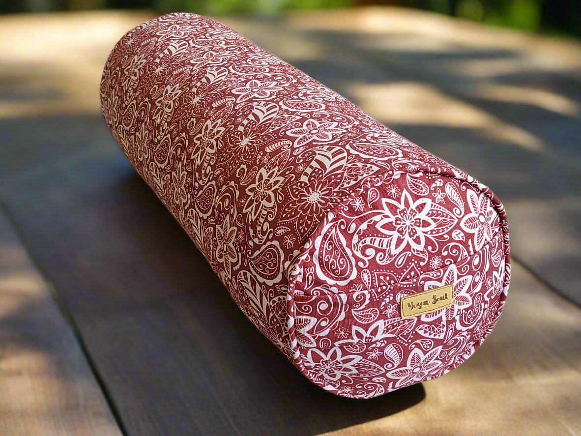 Round Yoga Bolster | StarFlower | Rust - Yoga Soul