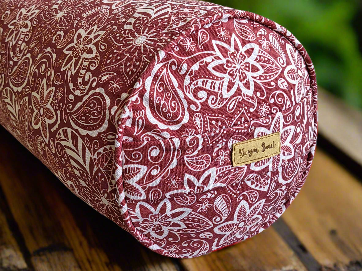 Round Yoga Bolster | StarFlower | Rust - Yoga Soul