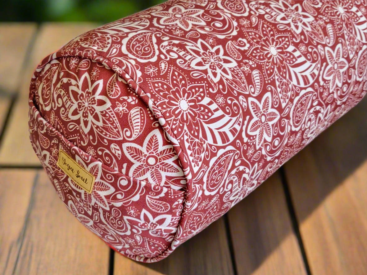 Round Yoga Bolster | StarFlower | Rust - Yoga Soul