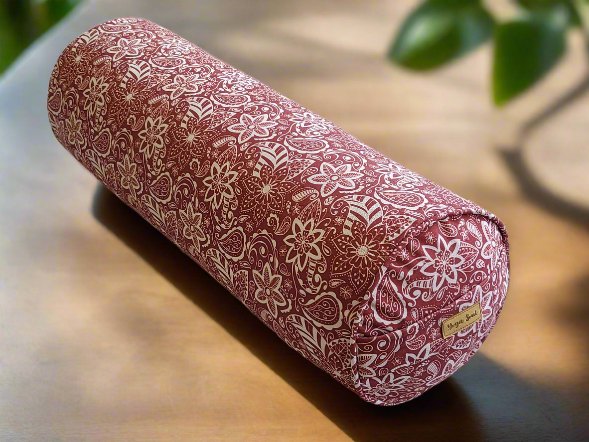 Round Yoga Bolster | StarFlower | Rust - Yoga Soul