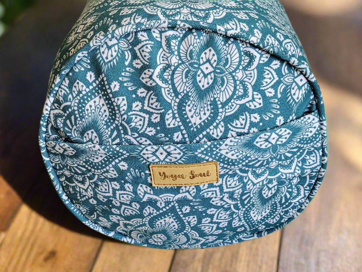 Round Yoga Bolster | Mandala | Sage - Yoga Soul