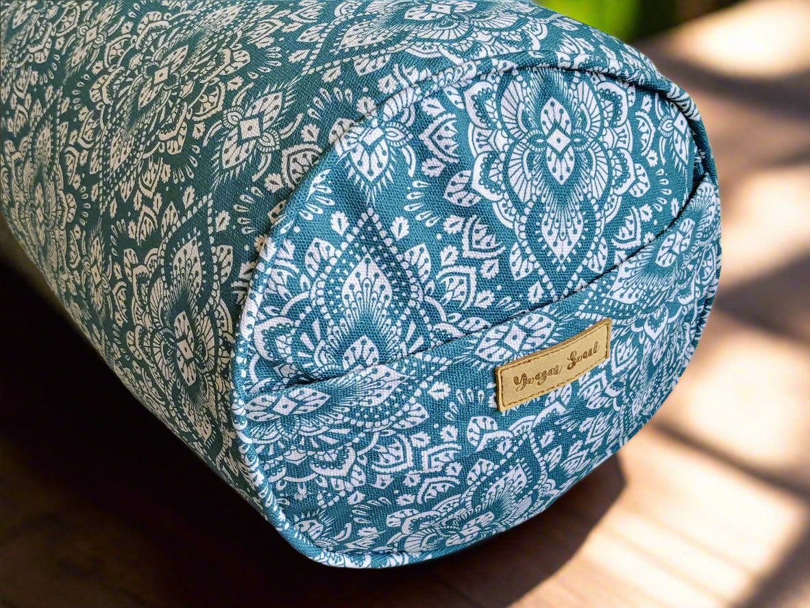 Round Yoga Bolster | Mandala | Sage - Yoga Soul