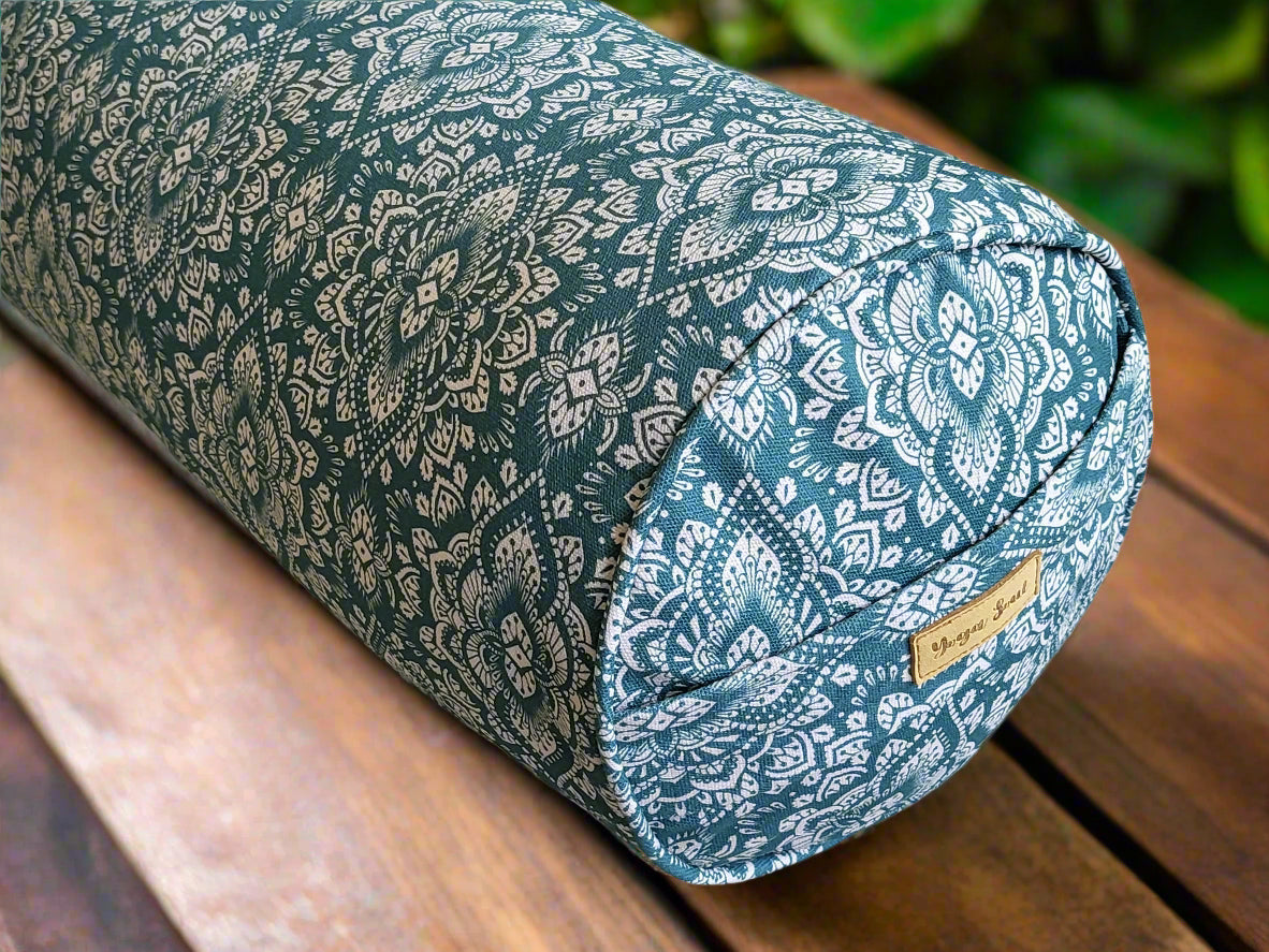 Round Yoga Bolster | Mandala | Sage - Yoga Soul