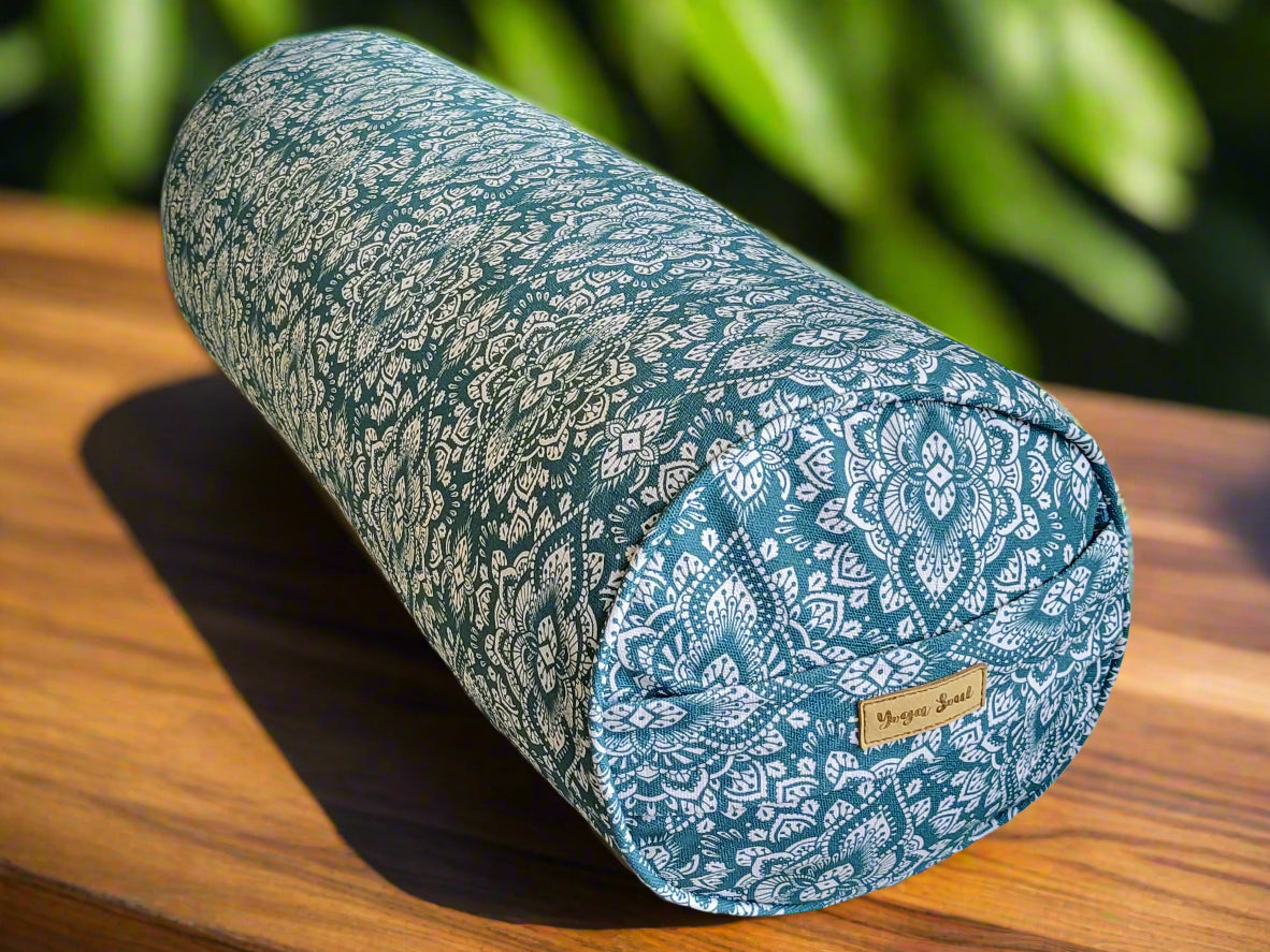 Round Yoga Bolster | Mandala | Sage - Yoga Soul