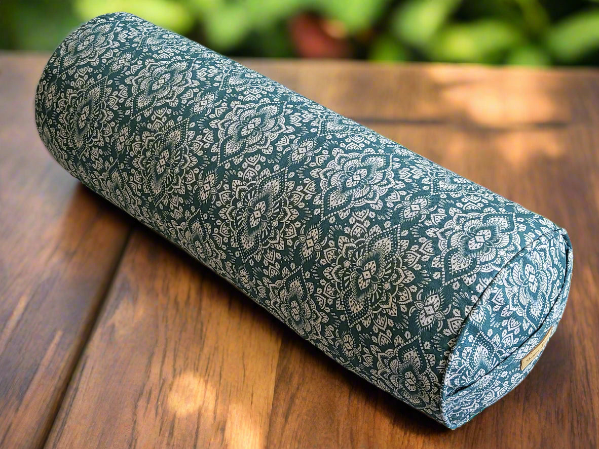 Round Yoga Bolster | Mandala | Sage - Yoga Soul