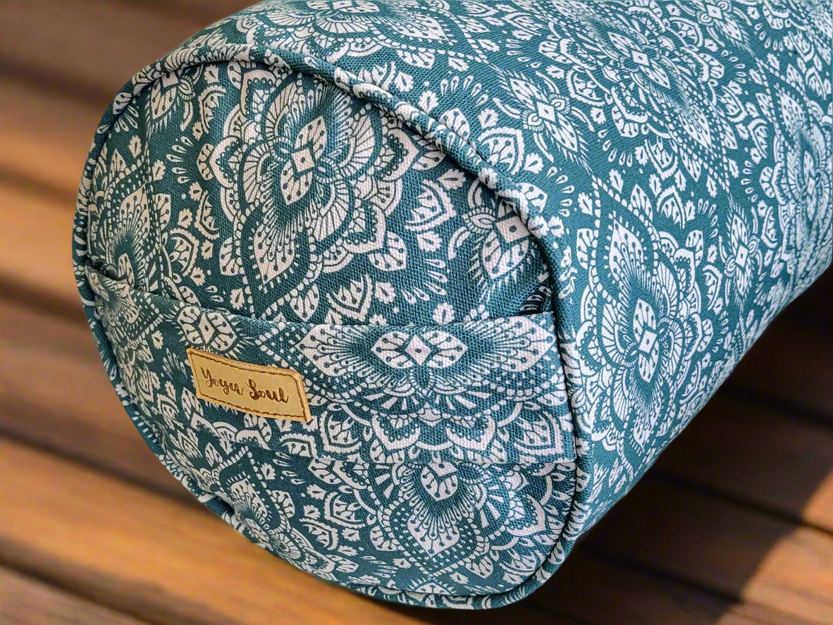 Round Yoga Bolster | Mandala | Sage - Yoga Soul