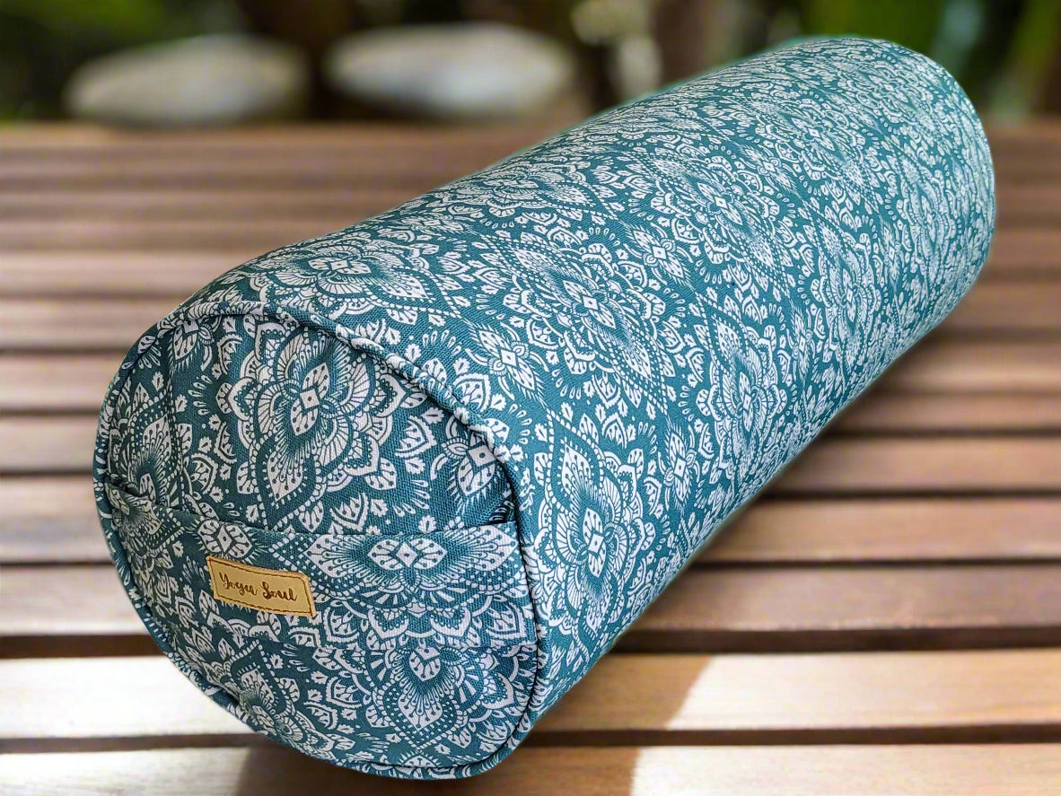 Round Yoga Bolster | Mandala | Sage - Yoga Soul