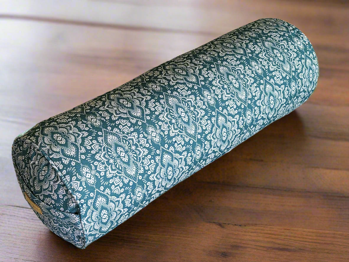 Round Yoga Bolster | Mandala | Sage - Yoga Soul