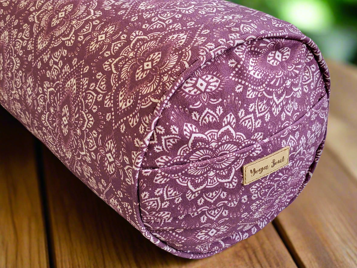 Round Yoga Bolster | Mandala | Amethyst - Yoga Soul