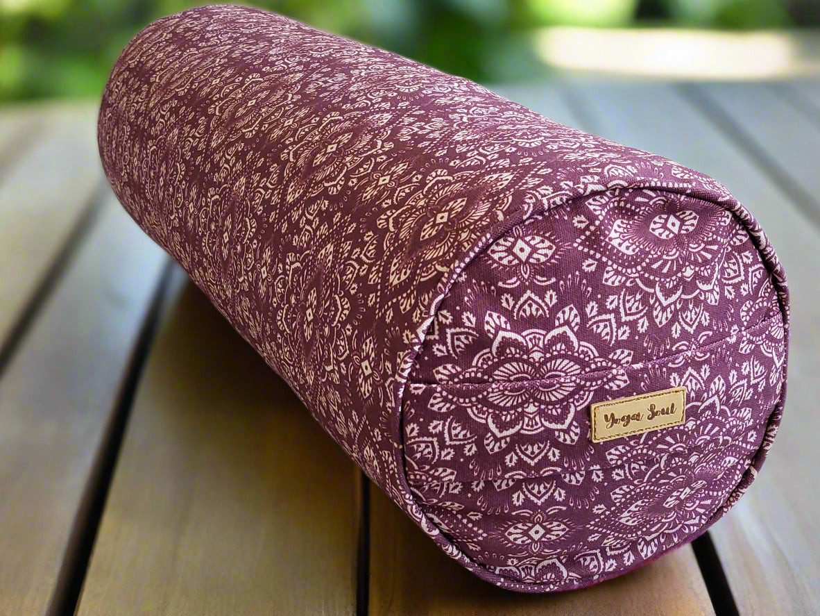 Round Yoga Bolster | Mandala | Amethyst - Yoga Soul