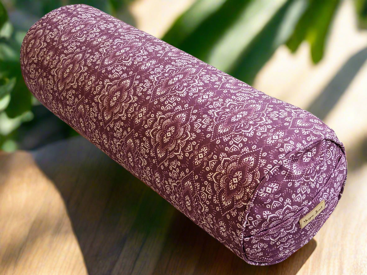 Round Yoga Bolster | Mandala | Amethyst - Yoga Soul