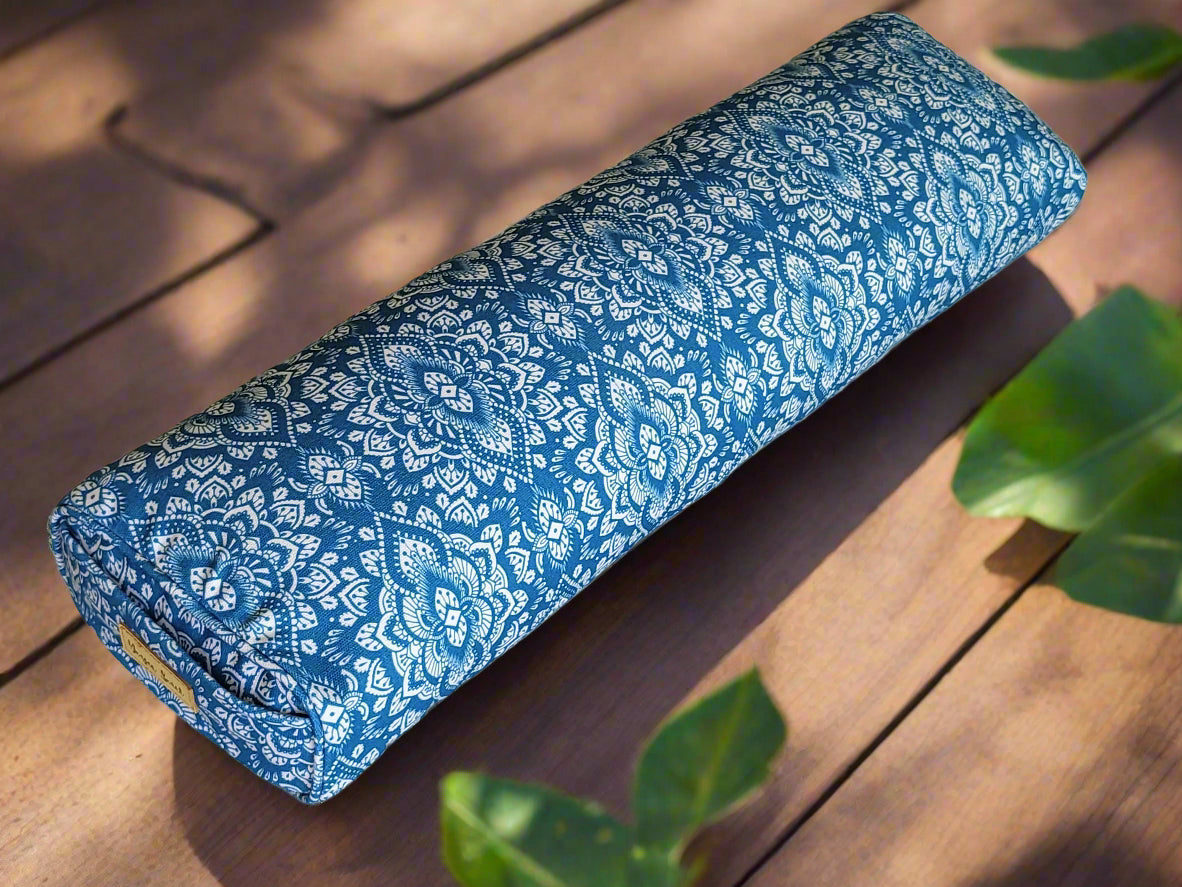 Pranayama Yoga Bolster | Mandala | Indigo Blue - Yoga Soul