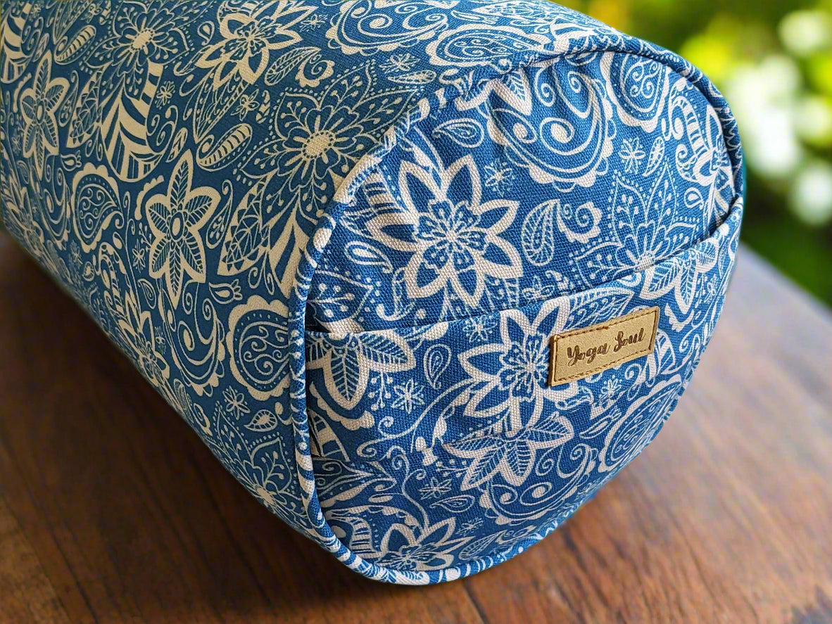 Round Yoga Bolster | StarFlower | Indigo Blue