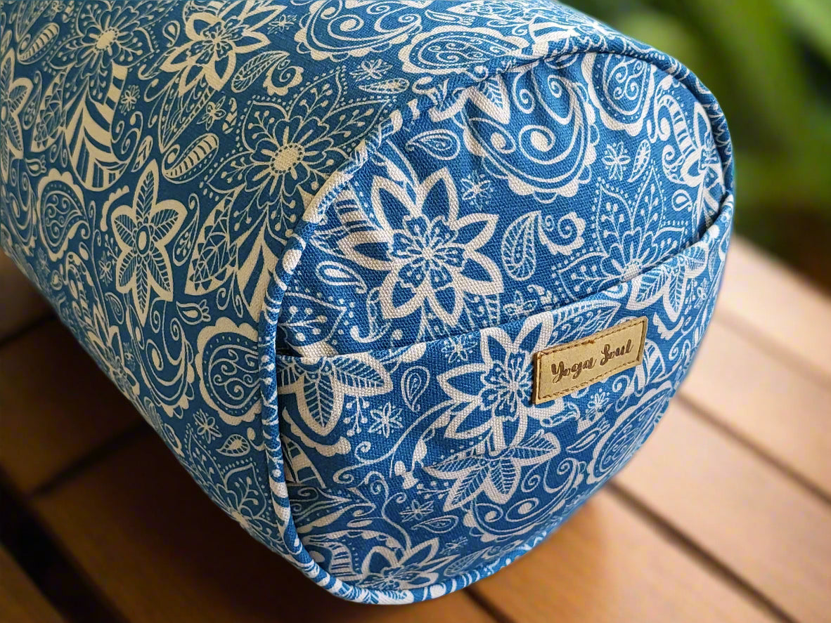 Round Yoga Bolster | StarFlower | Indigo Blue