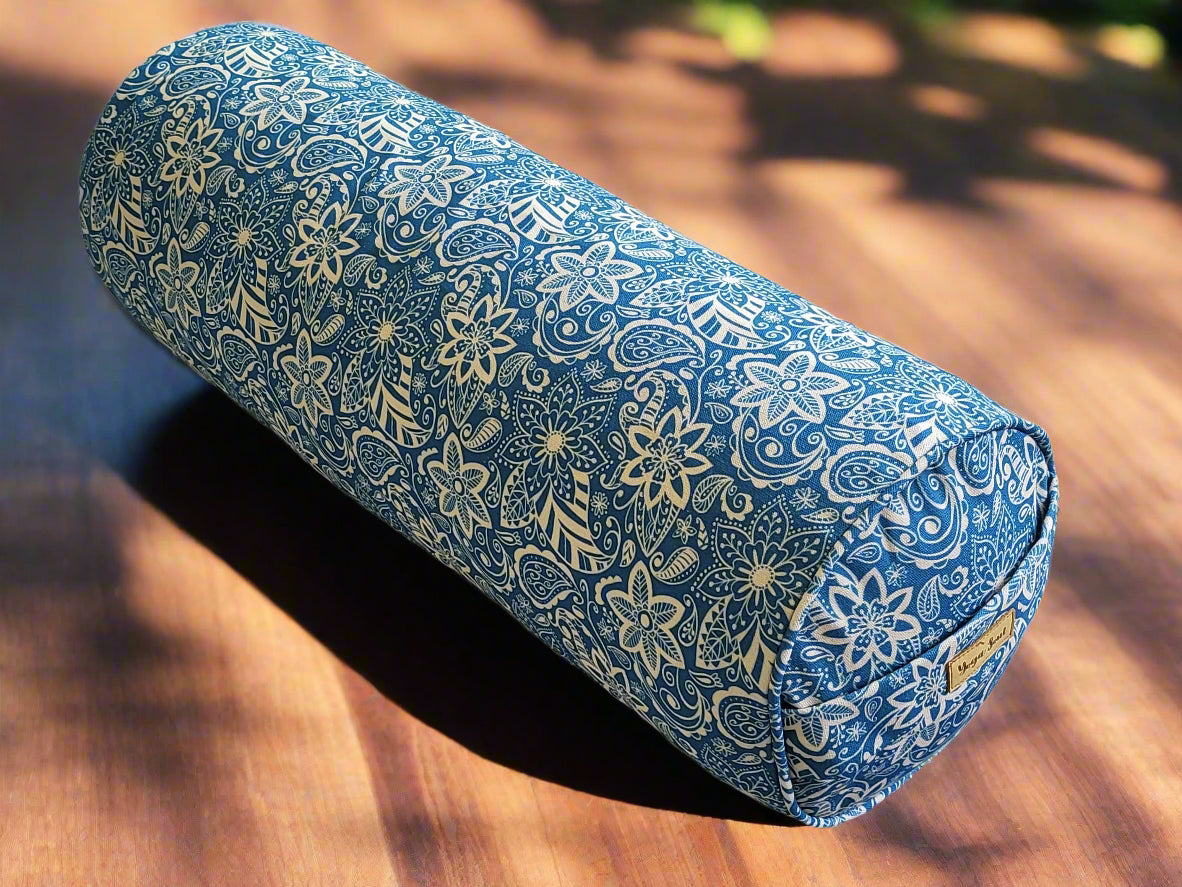 Round Yoga Bolster | StarFlower | Indigo Blue