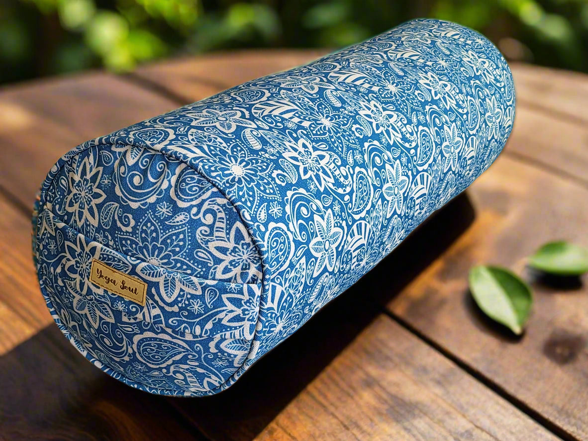 Round Yoga Bolster | StarFlower | Indigo Blue
