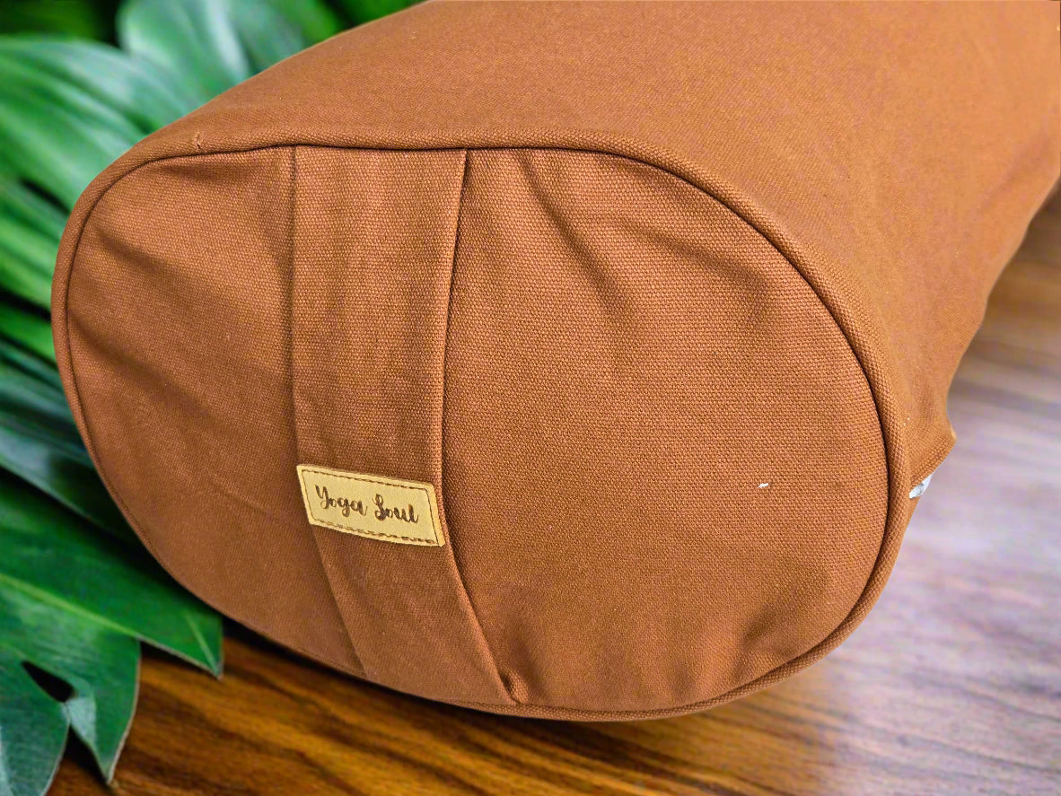 Oval Yoga Bolster | Pure | Caramel - Yoga Soul