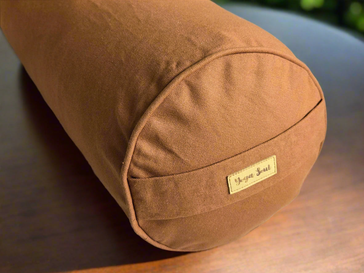 Round Yoga Bolster | Pure | Caramel - Yoga Soul