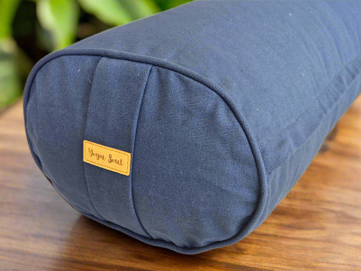 Oval Yoga Bolster | Pure | Navy - Yoga Soul