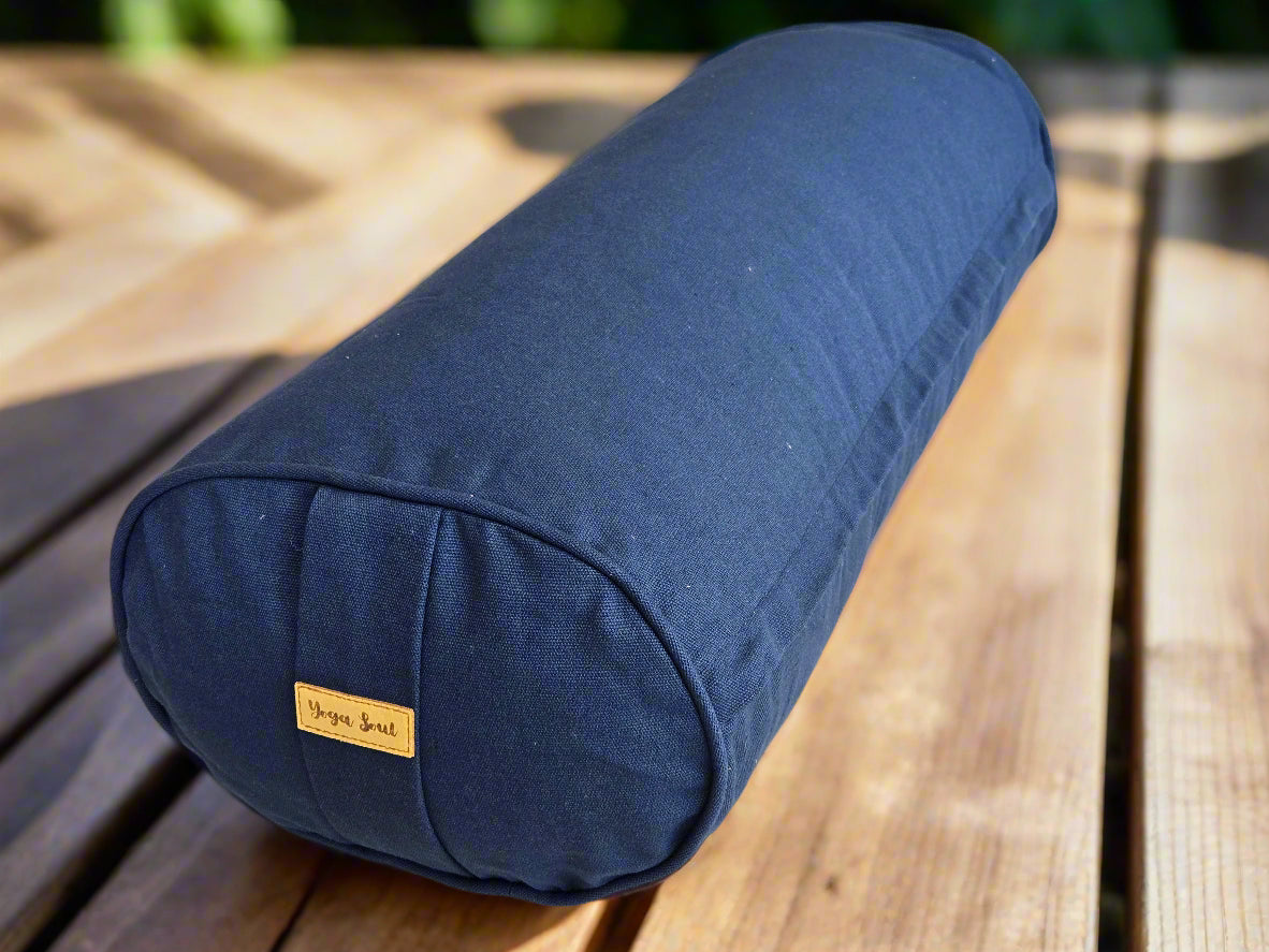 Oval Yoga Bolster | Pure | Navy - Yoga Soul