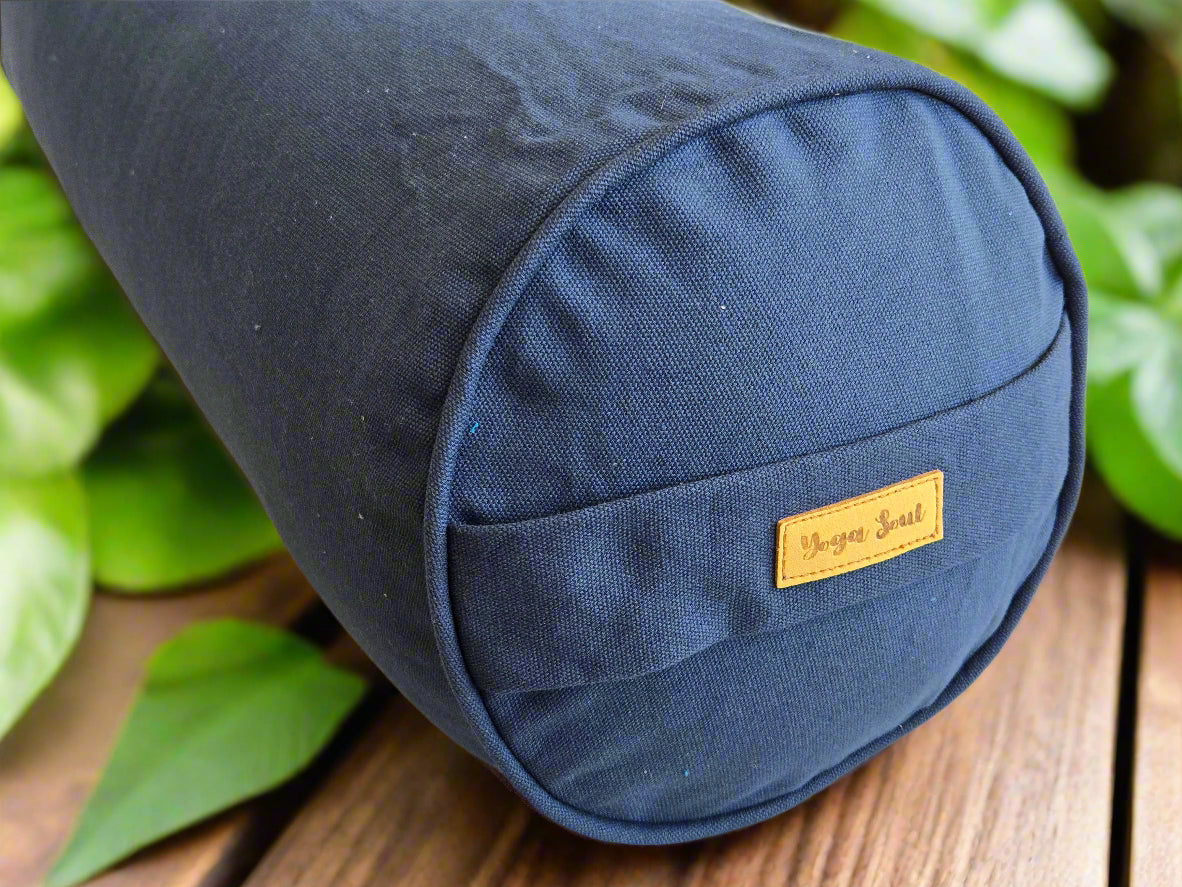 Round Yoga Bolster | Pure | Navy - Yoga Soul