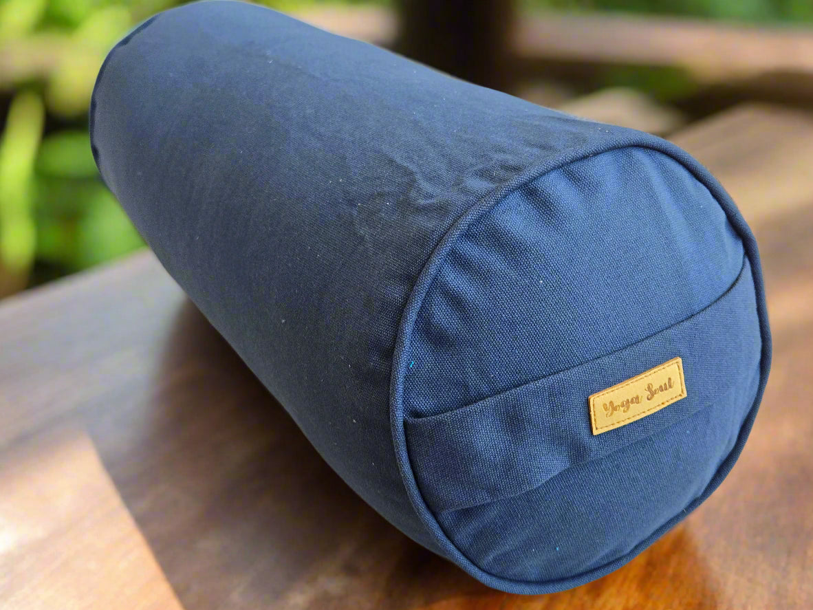 Round Yoga Bolster | Pure | Navy - Yoga Soul