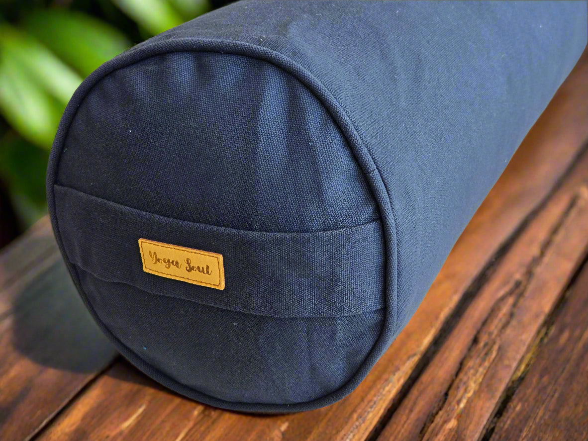 Round Yoga Bolster | Pure | Navy - Yoga Soul