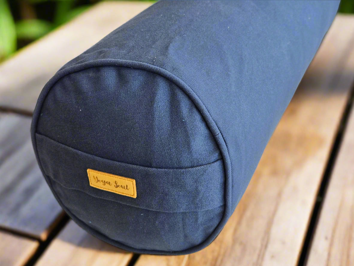 Round Yoga Bolster | Pure | Navy - Yoga Soul