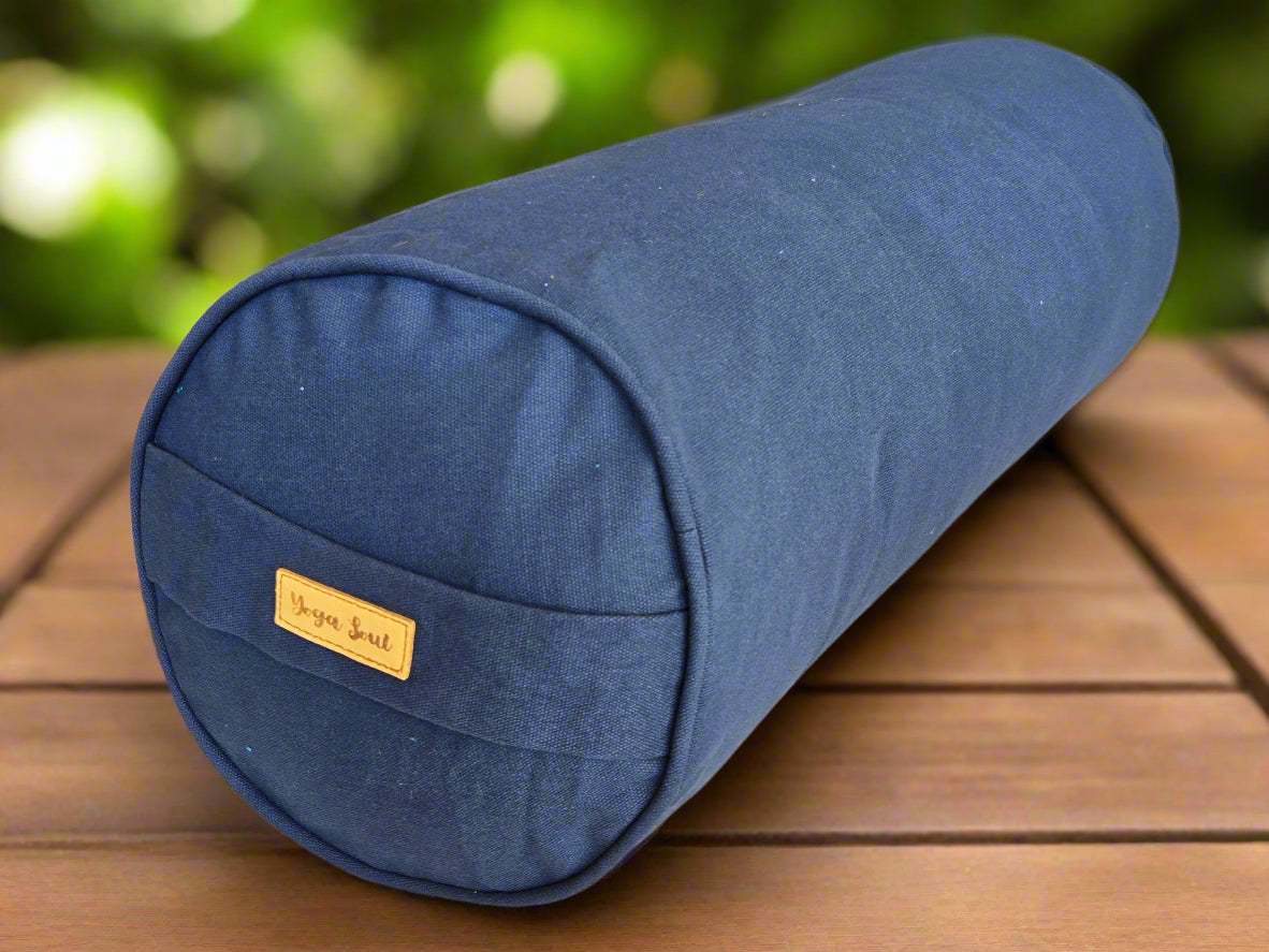 Round Yoga Bolster | Pure | Navy - Yoga Soul