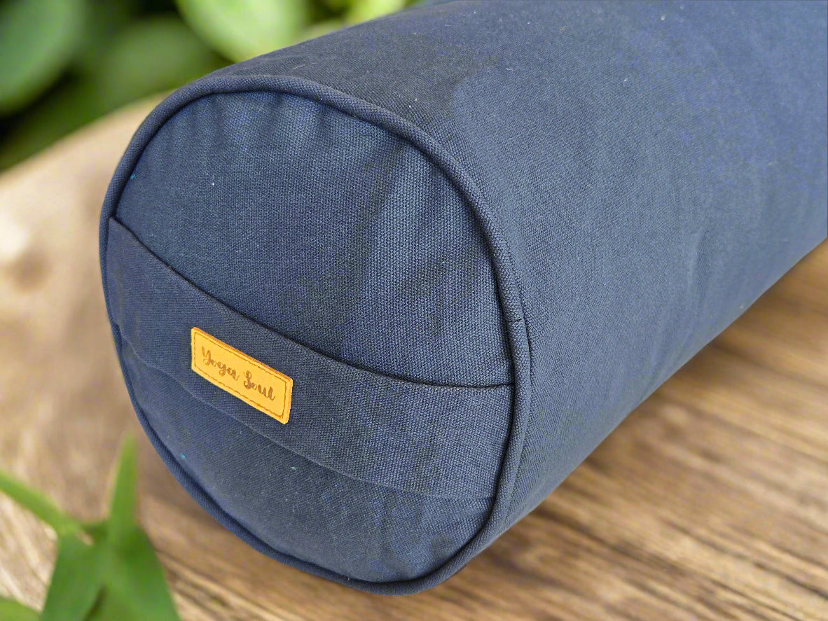 Round Yoga Bolster | Pure | Navy - Yoga Soul