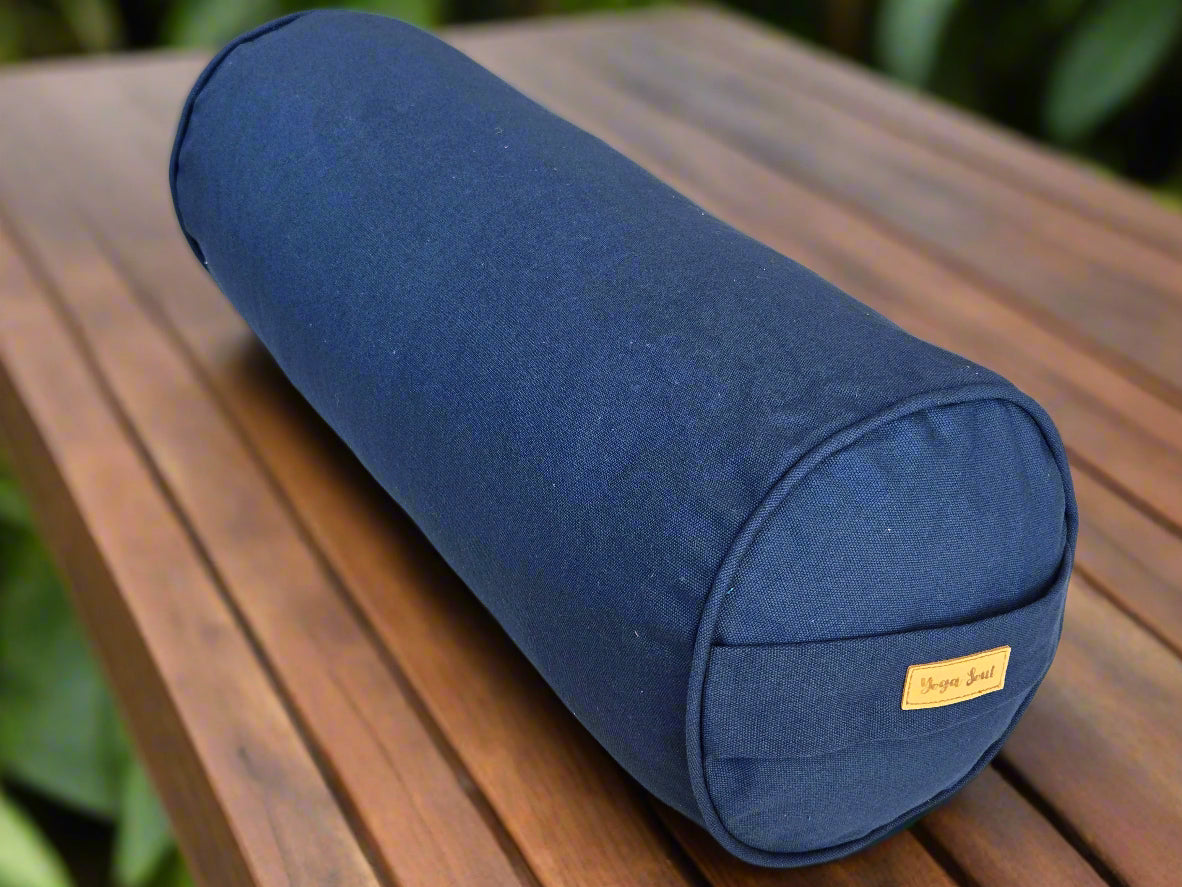 Round Yoga Bolster | Pure | Navy - Yoga Soul