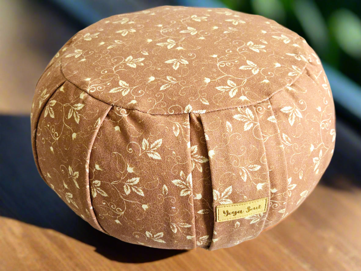 ZAFU Meditation Cushion | Sacred Lotus | Almond - Yoga Soul
