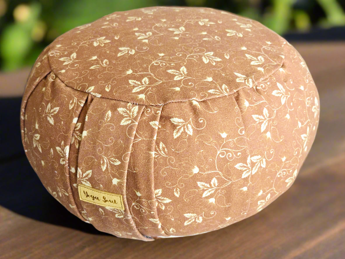 ZAFU Meditation Cushion | Sacred Lotus | Almond - Yoga Soul