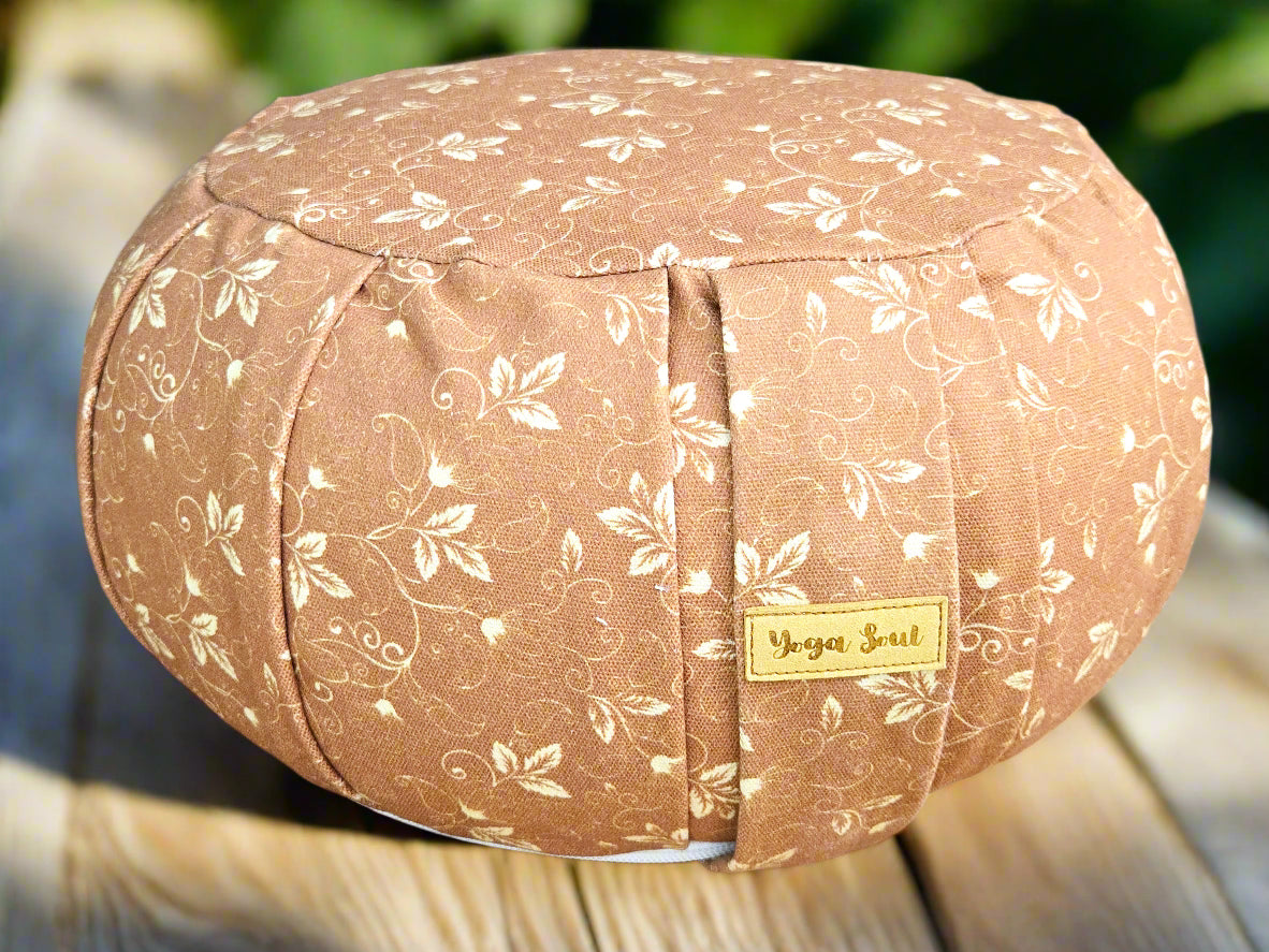 ZAFU Meditation Cushion | Sacred Lotus | Almond - Yoga Soul