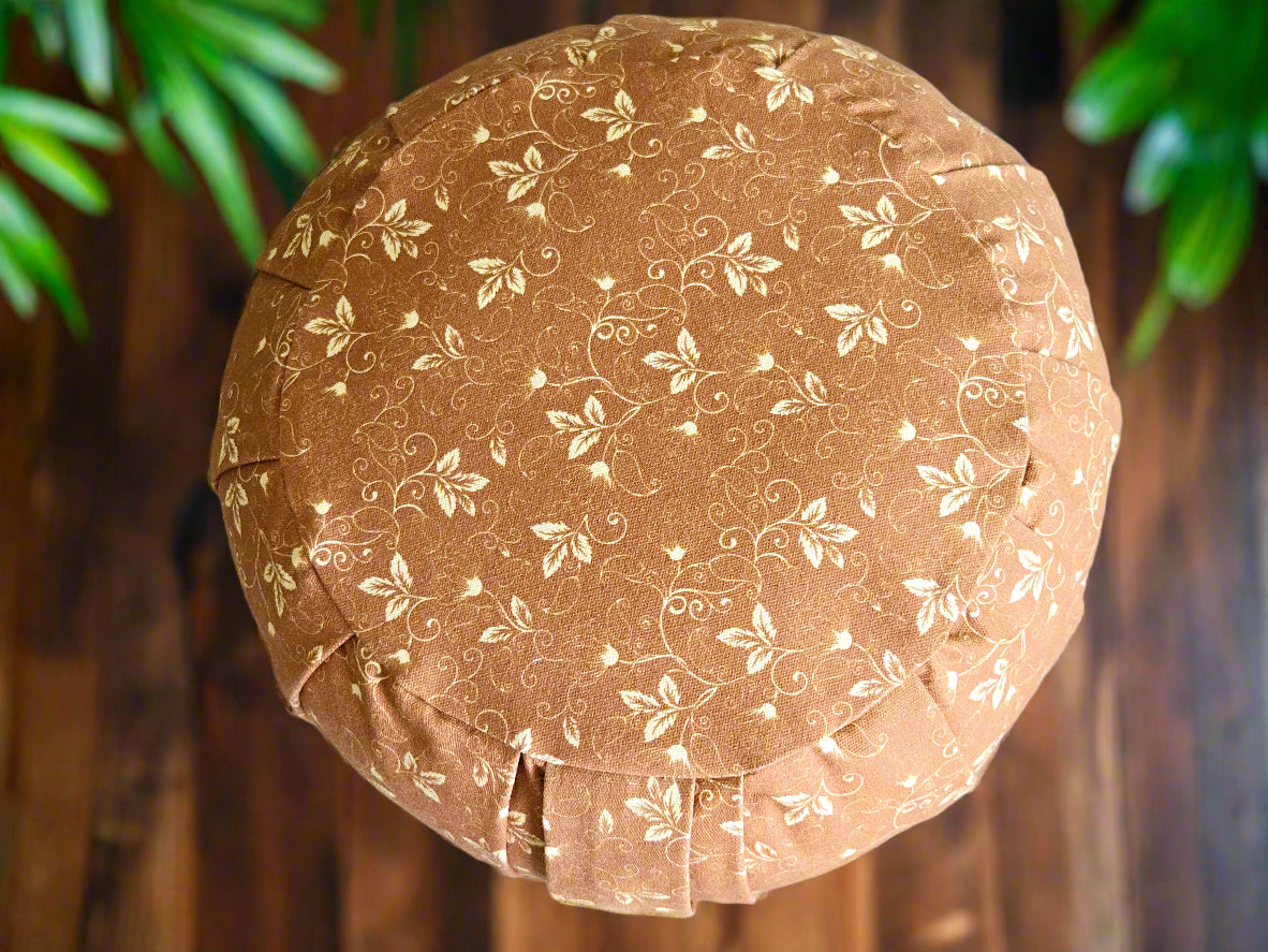 ZAFU Meditation Cushion | Sacred Lotus | Almond - Yoga Soul