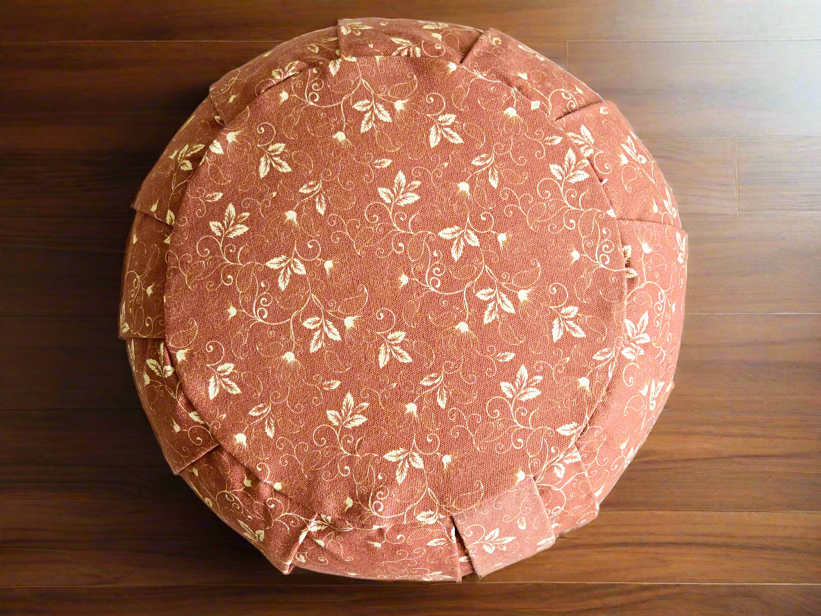 ZAFU Meditation Cushion | Sacred Lotus | Cinnamon - Yoga Soul