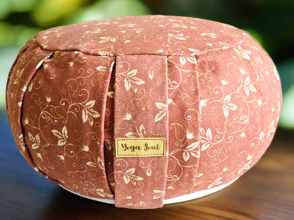 ZAFU Meditation Cushion | Sacred Lotus | Cinnamon - Yoga Soul