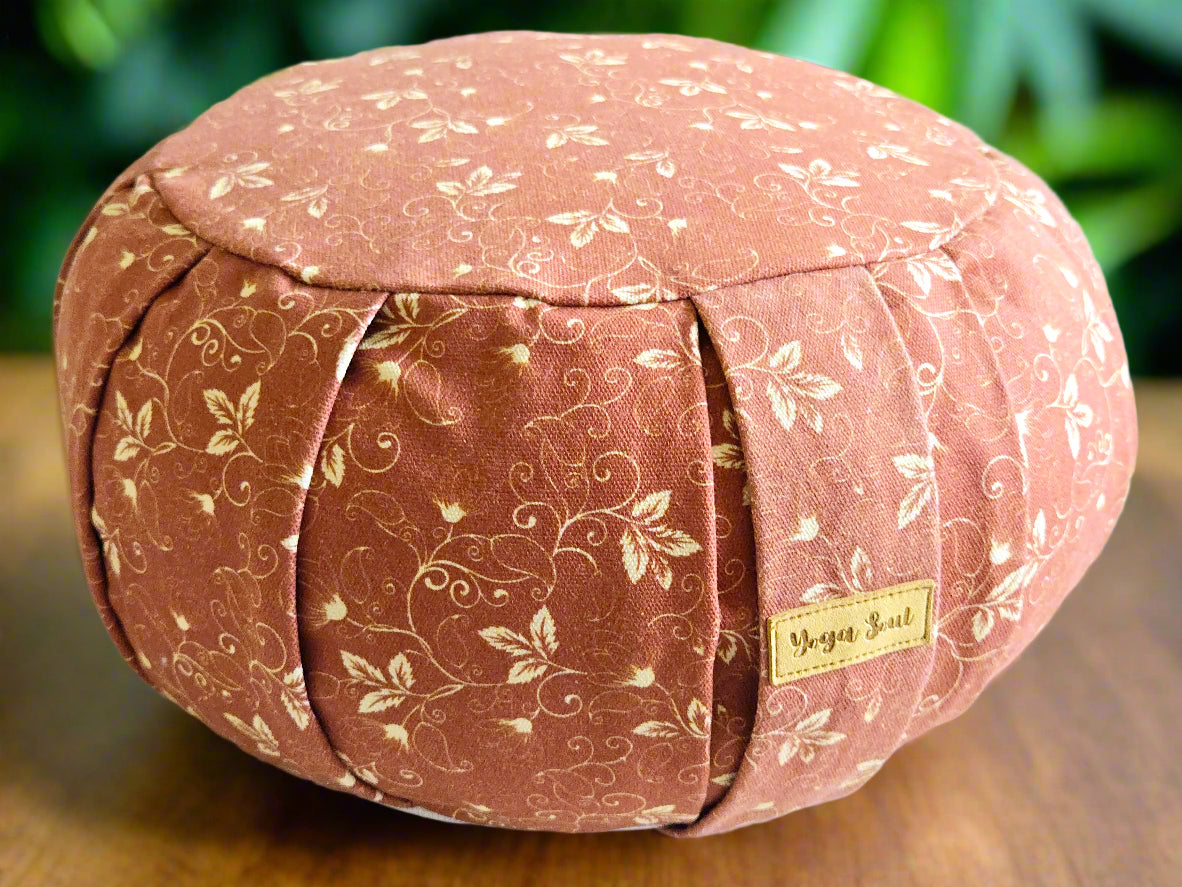 ZAFU Meditation Cushion | Sacred Lotus | Cinnamon - Yoga Soul