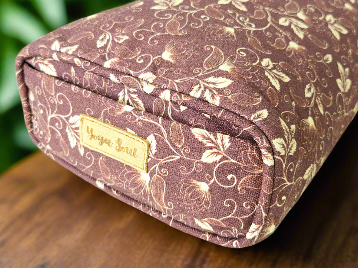 Pranayama Yoga Bolster | Sacred Lotus | Coffee - Yoga Soul