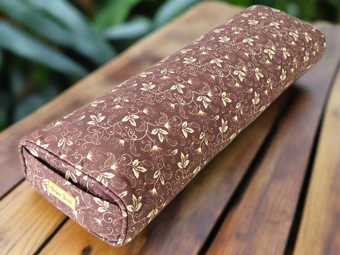 Pranayama Yoga Bolster | Sacred Lotus | Coffee - Yoga Soul