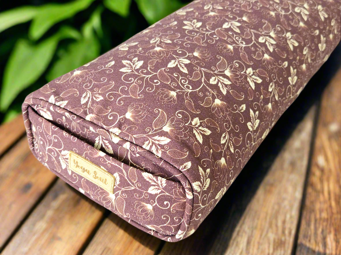 Pranayama Yoga Bolster | Sacred Lotus | Coffee - Yoga Soul