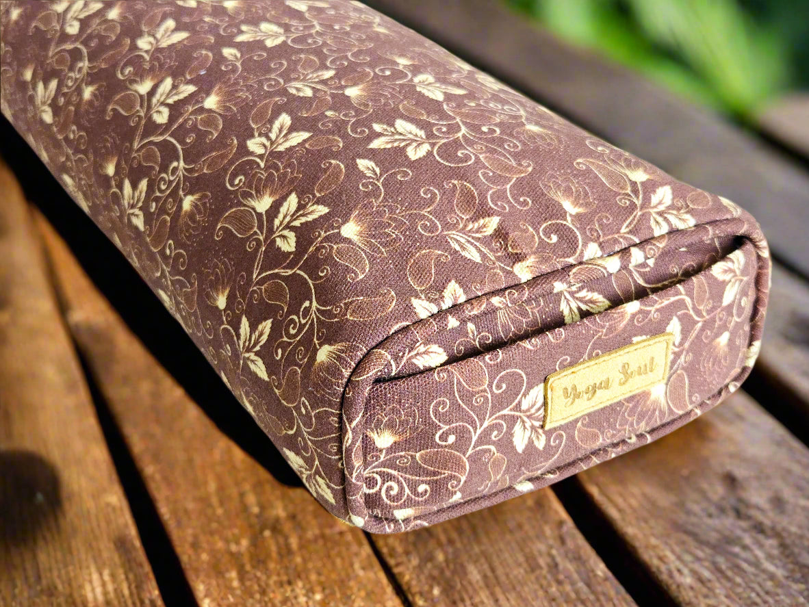 Pranayama Yoga Bolster | Sacred Lotus | Coffee - Yoga Soul
