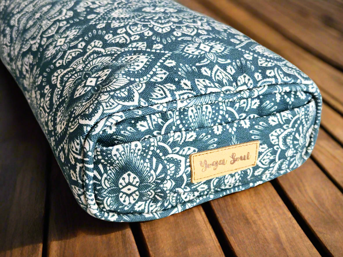 Pranayama Yoga Bolster | Mandala | Trekking Green - Yoga Soul