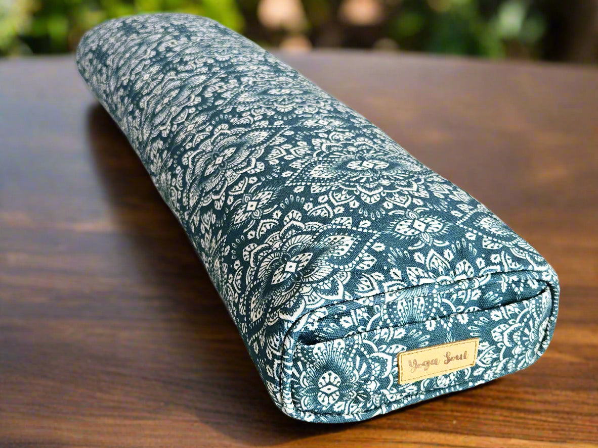 Pranayama Yoga Bolster | Mandala | Trekking Green - Yoga Soul