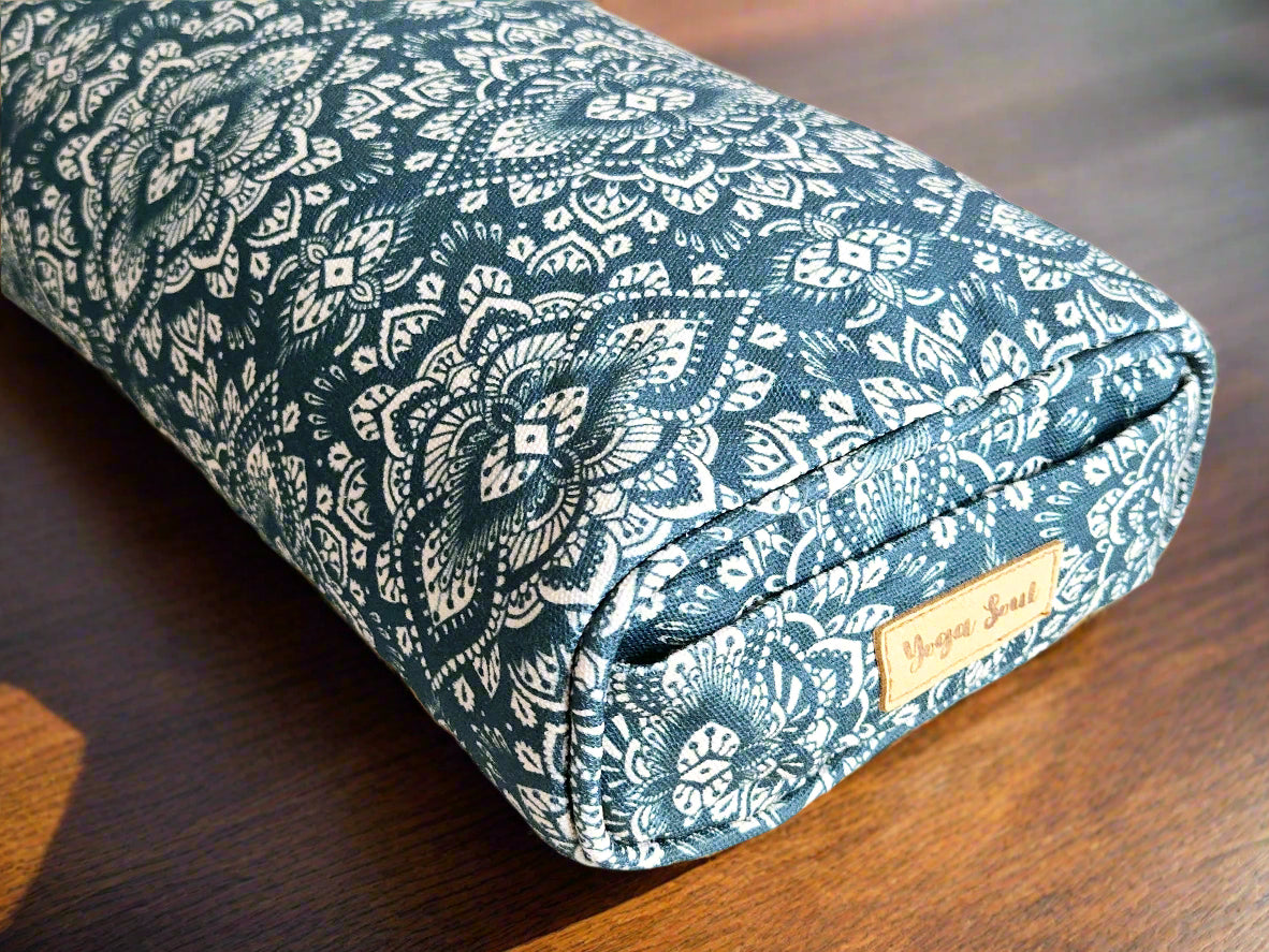 Pranayama Yoga Bolster | Mandala | Trekking Green - Yoga Soul