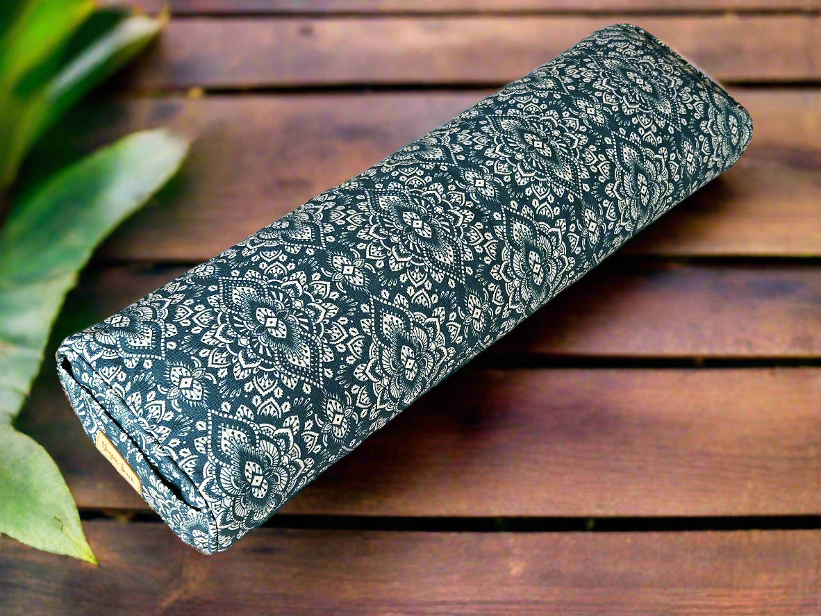 Pranayama Yoga Bolster | Mandala | Trekking Green - Yoga Soul