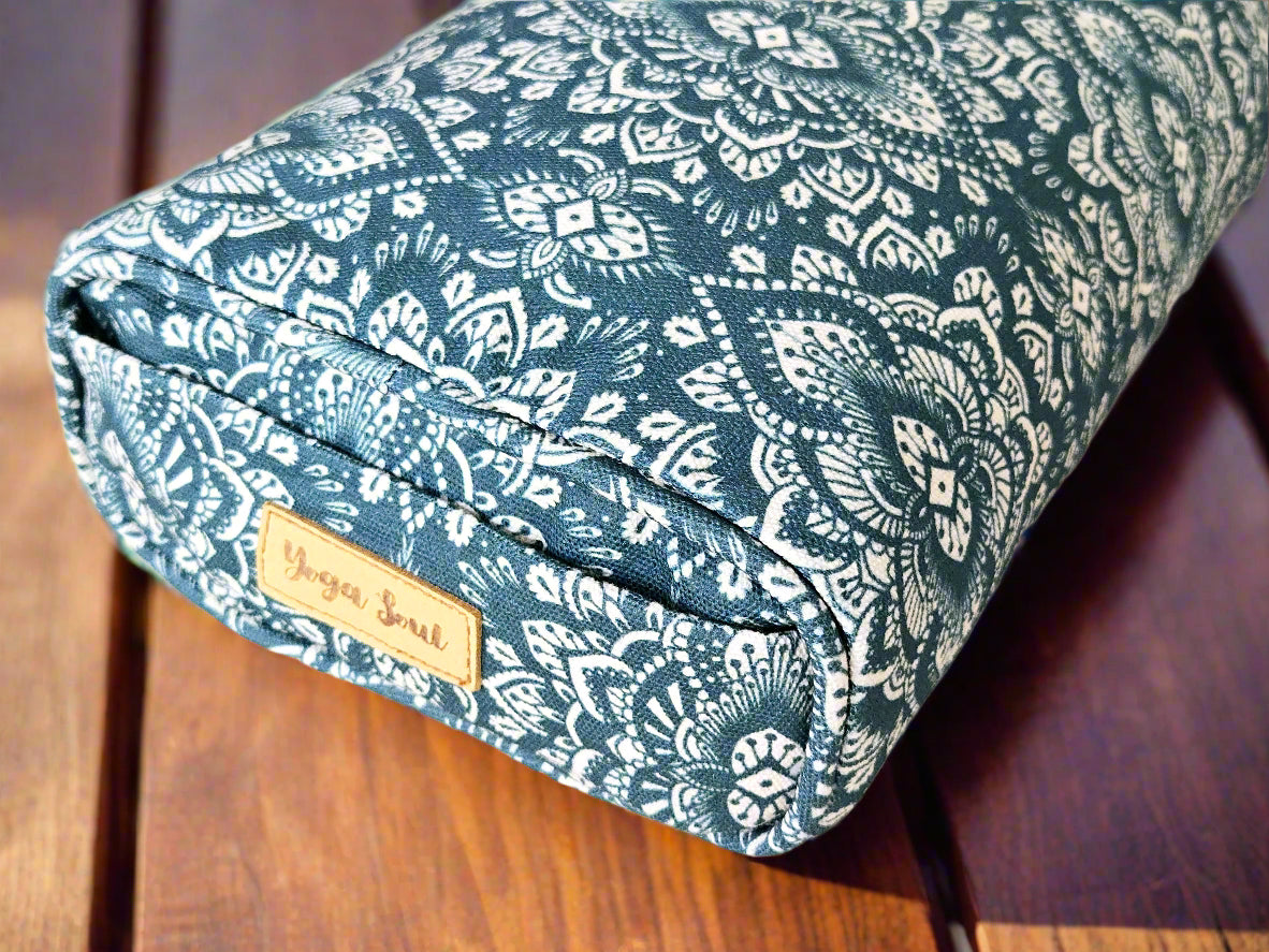Pranayama Yoga Bolster | Mandala | Trekking Green - Yoga Soul