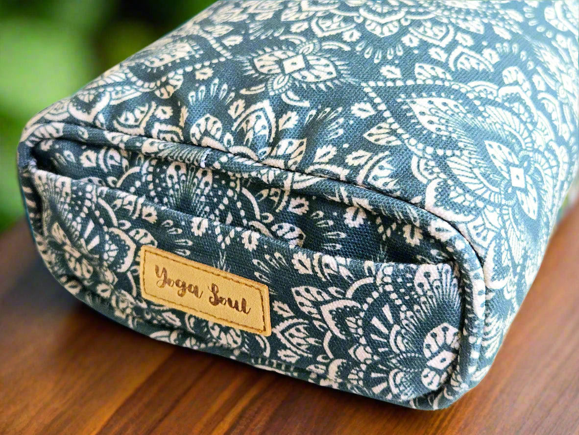Pranayama Yoga Bolster | Mandala | Trekking Green - Yoga Soul